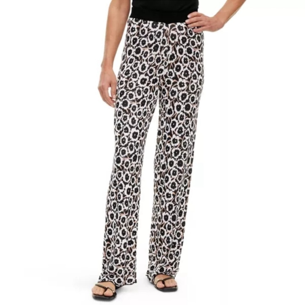 Diane Von Furstenberg X Target Poppy Floral Knit Pants Medium NWOT